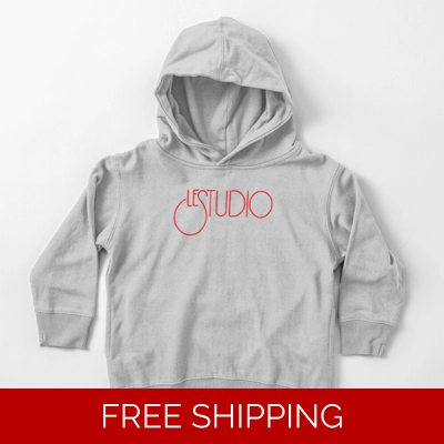 Le Studio Toddler Pullover Hoodie Red Logo